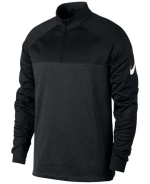 Nike Men's Golf Therma Mock Neck Half-zip Shirt In Black | ModeSens