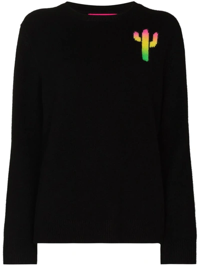 The Elder Statesman Magic Cactus Universe Cashmere Sweater In Black |  ModeSens