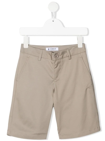 Dondup Teen Straight-leg Chino Shorts In Fango