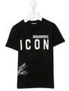 Dsquared2 Kids' X Ibrahimović Icon T-shirt In Black