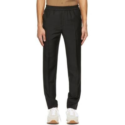 Harmony Black Wool Paolo Trousers In 000 Black