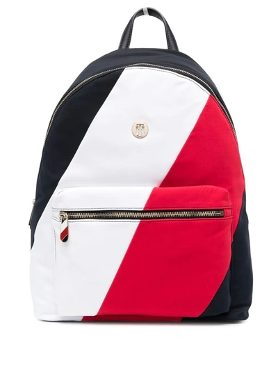 Tommy Hilfiger Poppy Striped Backpack In Blue