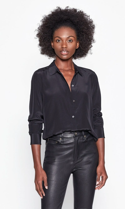 Equipment Leema Button Up Silk Shirt In Black