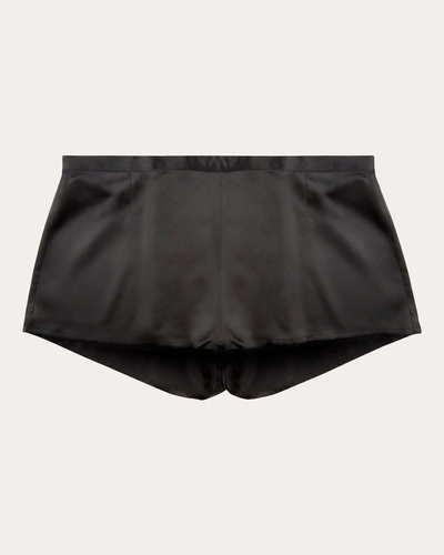 La Perla Silk Sleep Shorts In Nero