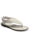 Aerosoles Women's Chester Thong Strap Sandal Women's Shoes In Silver-tone