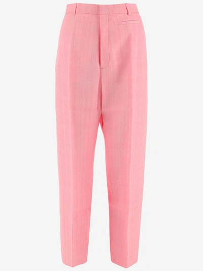 Jacquemus Trousers In Light Pink