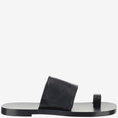 Jil Sander Sandals In Nero