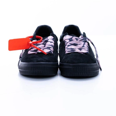 Off-white Liquid Melt Low Vulcanized Suede Sneaker In Black - Pink