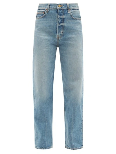 B Sides Arts Mid-rise Straight-leg Jeans In Blue