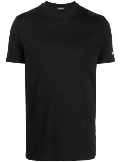 Dsquared2 Logo-print Crew-neck T-shirt In Black