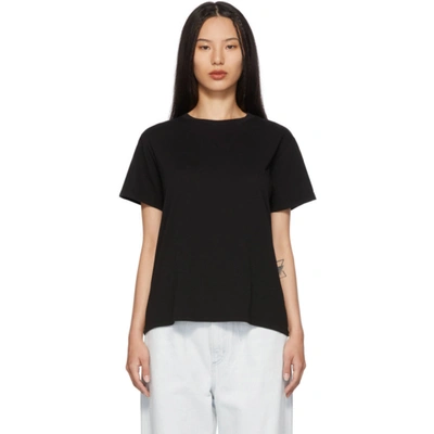 Agolde Round Neck Short-sleeved T-shirt In Black