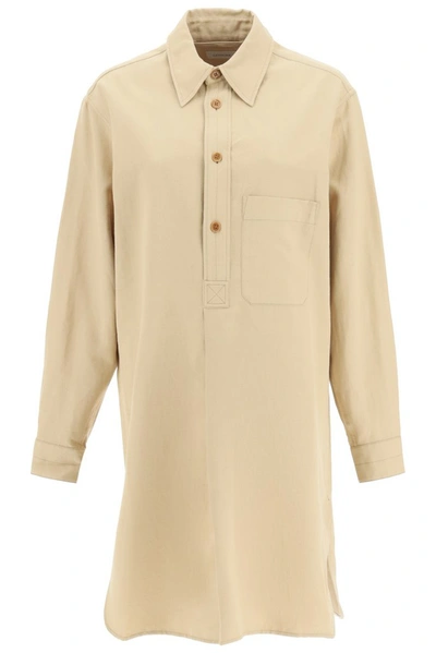 Lemaire Liquette Shirt Dress In Beige