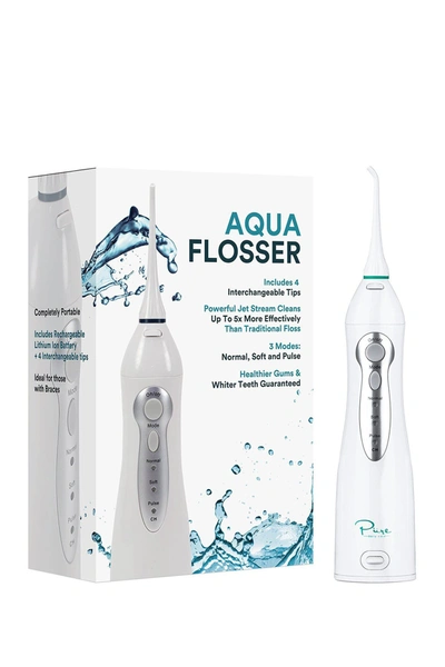 Aquasonic White Water Flosser With 4 Tips & Travel Pouch