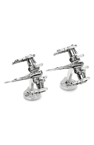 Cufflinks, Inc Star Wars 3d X-wing Cufflinks In Silver