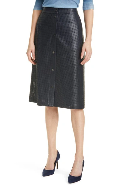 HUGO BOSS VEFY PERFORATED FAUX LEATHER SKIRT 5045060646600