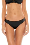 Becca Shirred Hipster Bikini Bottoms In Black