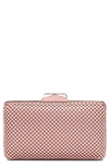 Olga Berg Natasha Mesh Clutch In Rose Gold