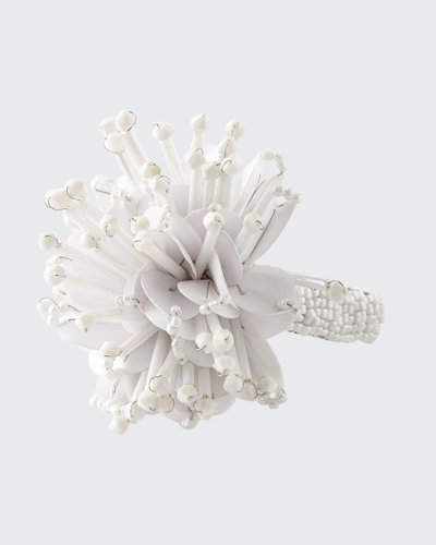 Kim Seybert Starburst Napkin Ring In White