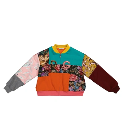 Dolce & Gabbana Kids Patchwork Bomber Jacket (8-12 Years) In Multicoloured