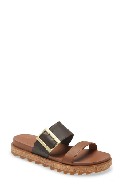 Sorel Women's Leather Platform Sandals In Brown