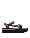 Teva Womens Leopard Flatform Universal Leopard-print Recycled-polyester Sandals 8 In Dorinda Neutral Multi