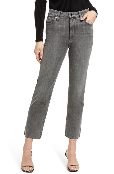 Le Jean Remy High-rise Faded Stretch Flare Jeans In Solstice Distressed Wash