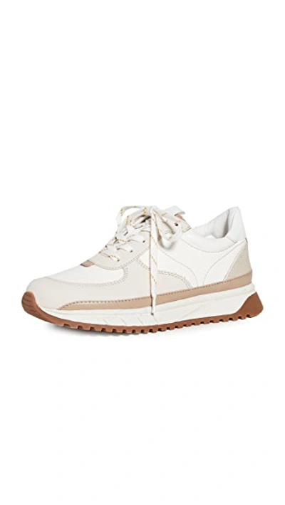 Madewell Kickoff Trainer Trainers In Neutral Colourblock Leather In White