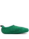 Undercover Faux-shearling Slippers In Green