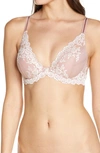 Wacoal Embrace Lace Underwire Contour Bra In Woodrose/ Mauve Chalk