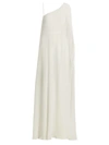 Halston Chelsea Layered Draped Chiffon And Crepe Wide-leg Jumpsuit In Pristine