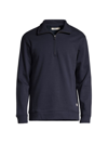 Ugg Men's Zeke Fleece Quarter-zip Sweater In Navy