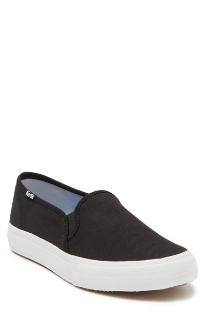 Keds Women's Double Decker Canvas Slip-on Casual Sneakers From Finish Line In Black
