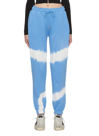 Ninety Percent Circle Tie Dye Organic Cotton Sweatpants In Cornflower/off White