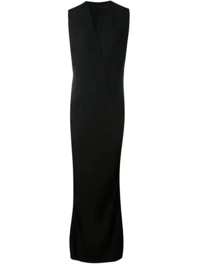 Haider Ackermann Woman Wrap-effect Crepe Gown Black