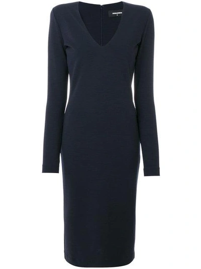 Dsquared2 Fitted Dress In Blue