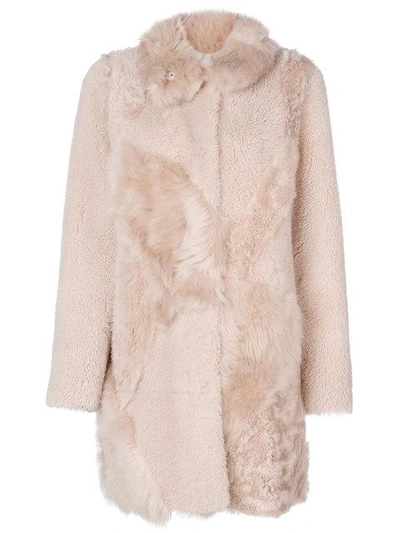 Drome Furry Detail Buttoned Up Coat