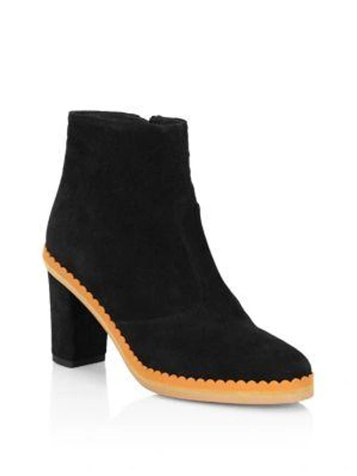 See By Chloé Suede Block-heel 70mm Boot In Black