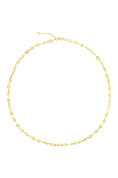 Karat Rush 14k Gold Mirror Disc Chain Choker Necklace In Yellow