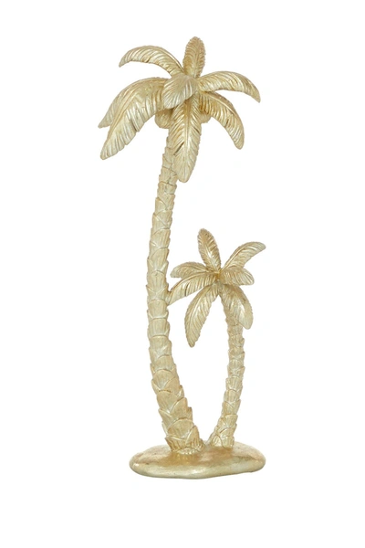 Willow Row Palm Tree Sculpturepolyresingold In Gold