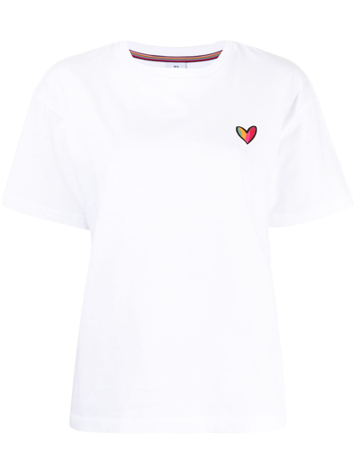 Ps By Paul Smith Ps Paul Smith Crewneck Swirl Heart T In White