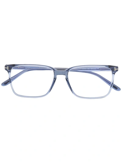 Tom Ford Ft5696-b Square-frame Glasses In Blue