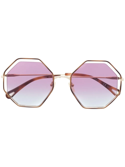 Chloé Octagonal-frame Sunglasses In Violett