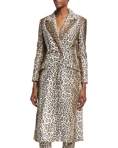 Gabriela Hearst Ellis Leopard-print Velvet Coat