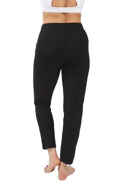 90 Degree By Reflex Lux Side Pocket Straight Leg Joggers In Black