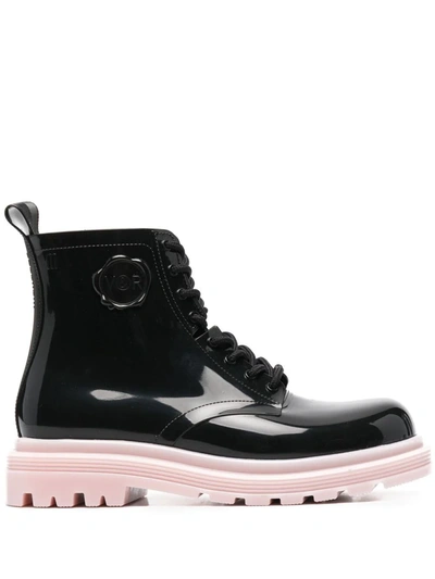 Viktor & Rolf High-shine Ankle Boots In Black