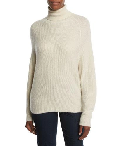 Gabriela Hearst Julian Cashmere Turtleneck Sweater In Gray/white