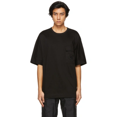 Juunj Black Embroidered Logo Pocket T-shirt In 5 Black