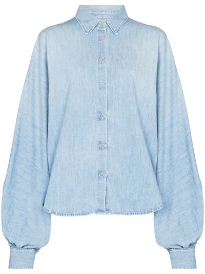 Made In Tomboy Blue Claire Denim Puff Sleeve Shirt