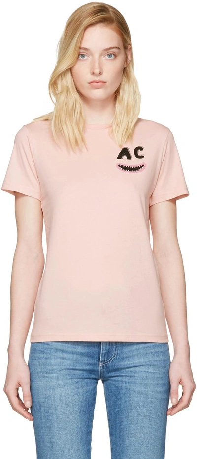 Alexa Chung Pink Ac Teeth Boxy T-shirt
