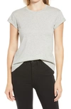 Allsaints Womens Grey Marl Anna Crewneck Cotton T-shirt 2